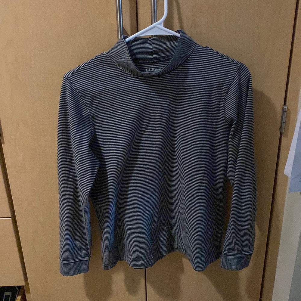 Black and white striped turtleneck